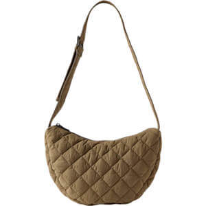 Mint Velvet Khaki Quilted Sling Bag